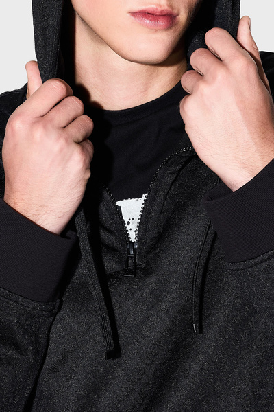 Armani Exchange Cotton Blend Regular Fit Half Zip Hooded Sweat Men's Sweat Xm001355 Af1