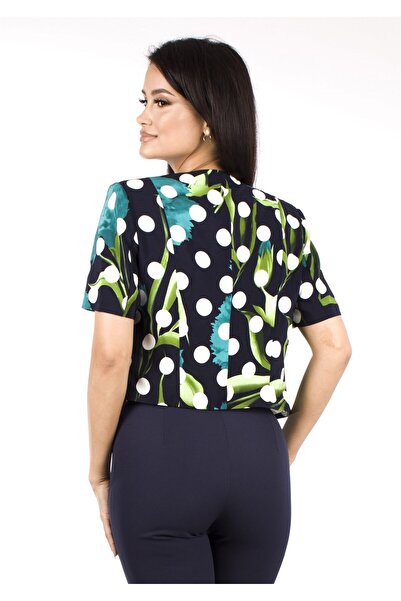 AD Fashion Women's jacket with floral print S03i580 - 44 EU