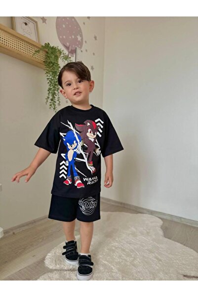 UESKİDS Boys' Sonic Character Shorts Suit