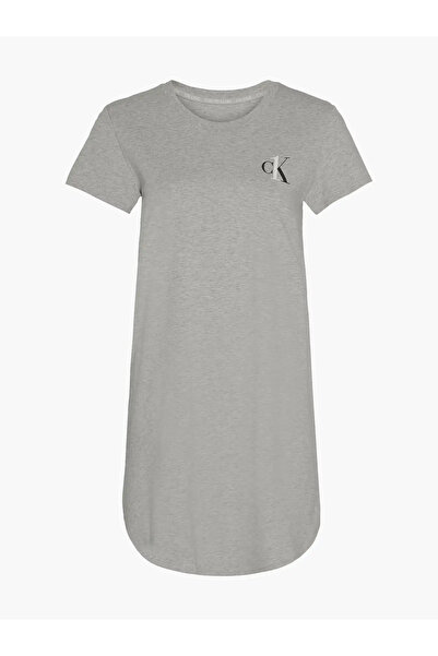 Calvin Klein S/S NIGHTSHIRT Kadın Gri Elbise