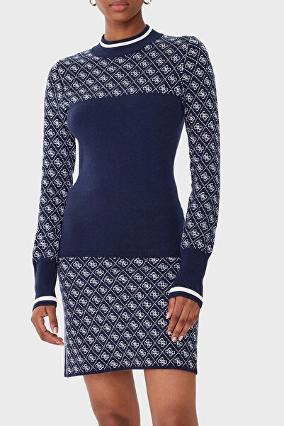 Guess Mock 4G Logolu Slim Fit Yarım Balıkçı Yaka Kazak W5BR24Z3JD2 KAZAK W5BR24 Z3JD2 FBDI