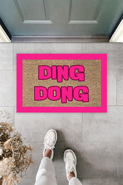 Dormot Modern Dijital Baskı Ding Dong Kapı Önü Paspas 70x45cm