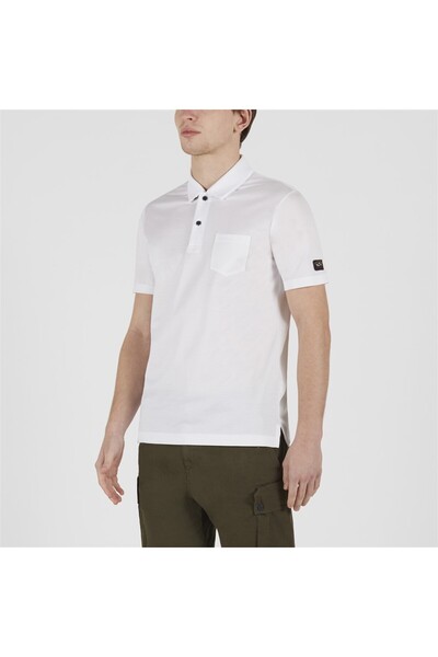 PAUL&SHARK MEN'S KNITTED POLOSHIRT C.WCOTTON