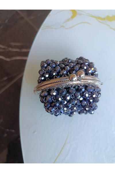 Boncuk Çek kristali çanta cüzdan