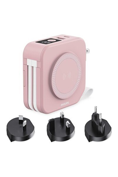 Philips DLP4347CP/00 Çok Fonksiyonlu Standlı 10.000 Mah Dahili Usb-C ve Lightning Kablolu Magsafe Hı