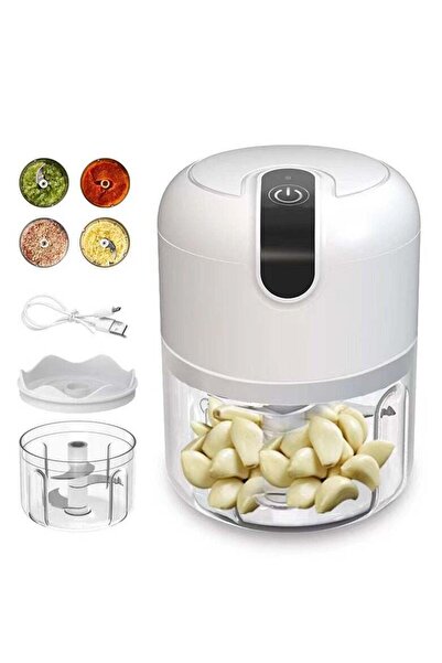 Arabest Electric Garlic Mini Food Chopper - USB Rechargeable, 304 Stainless Blade, 250ml