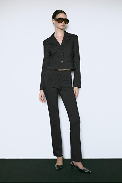 Stradivarius Slim fit striped trousers