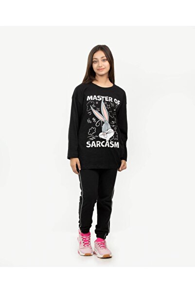 Finelook Girl's Looney Tunes Long Sleeve T-shirt & Bottom Set