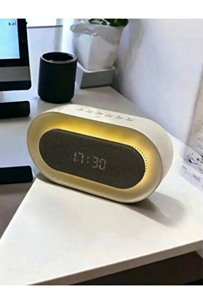 abnturk LED Işıklı Bluetooth Hoparlör ve Dijital Saat – Alarm Fonksiyonlu