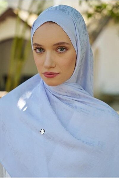 ED Scarf شال بنمط شعار ويلنس 01103025-أزرق ثلجي