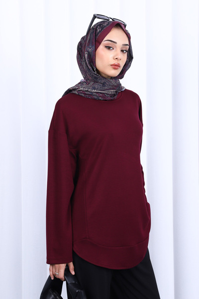 İmajButik Plum Crew Neck Sweatshirt