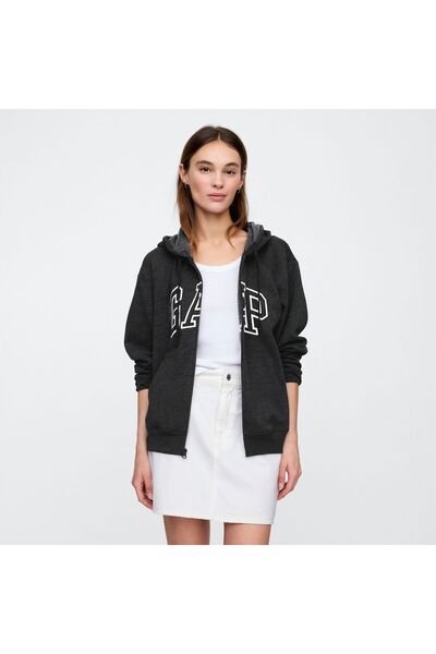 GAP Women's HERITAGE LOGO FULLZIP HOODIE - 83120002