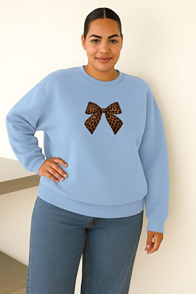 DM DOLCE MORE سترة رياضية كبيرة الحجم للجنسين مطبوعة بشريط قطني ممشط بثلاثة خيوط