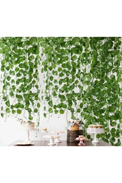 Happyland Sarmaşık Yapay Çiçek Yeşil 12'li 2 M Yapay Sarmaşık Bahçe Ev Balkon Dekor