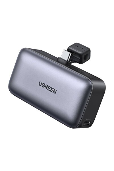 Ugreen εξωτερική μπαταρία 5.000 mAh, 22,5W, ενσωματωμένη υποδοχή USB-C, οθόνη LED, μαύρο
