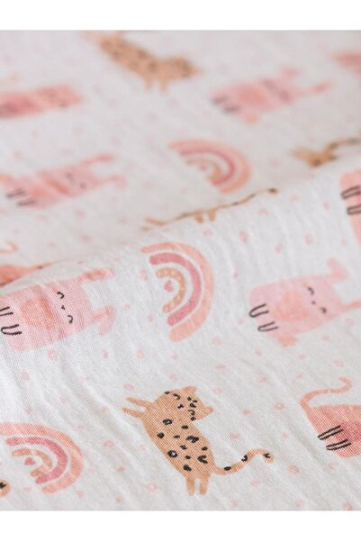 LC Waikiki Printed Baby Girl Muslin Blanket 90X100 cm (S4)