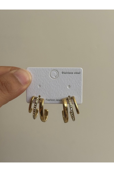 LUXSTONE Gold Stone Earrings