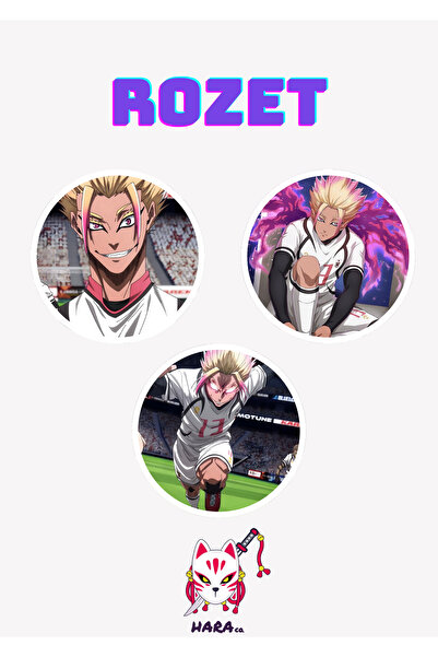 Hara Company Blue Lock Animesi Shidou Anime Rozet Seti (3’LÜ)