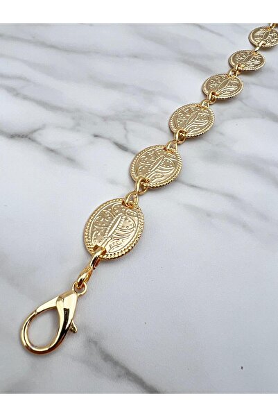 EMR Official Curea de damă aurie, curea pentru jachetă, curea pentru talie, curea cu lanț.