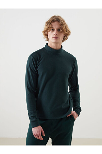 LC Waikiki Green Stand Collar Men's Sweatshirt