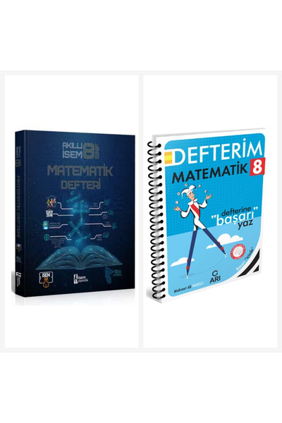 Bi bigelio Arı 8. Sınıf Matematik Akıllı Defter Seti 2 Kitap İsem ve Arı Yayı...