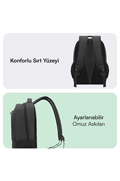 Mack حقيبة ظهر للكمبيوتر المحمول مقاس 15.6 بوصة من MCC-505BG باللون الأسود والرمادي