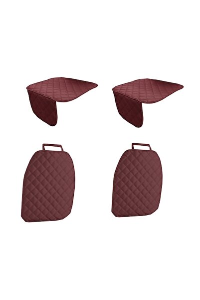 Metru Patrat Set 4 protectii auto, matlasate, universale, visiniu, lavabile, impermeabile, doua sezut scaun sau b