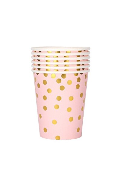 Flippy Set of 10 Cups, Polka Dot Print, Cardboard, 250 ml, 7.5 x 8.5 x 5.2 cm...