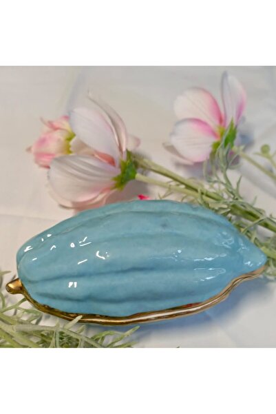 BY.RAYKA PORSELEN El Dekor Cocoa Bean Special Series Porcelain Hand Painting Presentation Plate