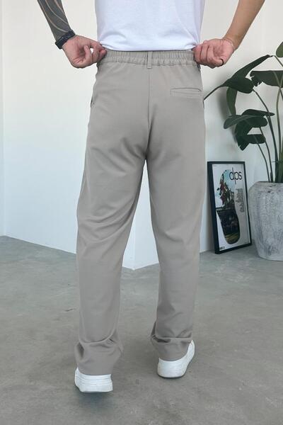 HAFKAGİYİM Bej Premium Relaxed Fit Kumaş Pantolon