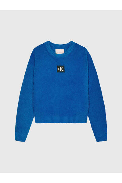 Calvin Klein MONOGRAM SOFT SWEATE Kadın Mavi Kazak
