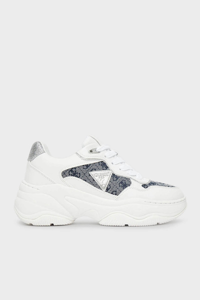 Guess Hapyy4 Kadın Beyaz/Mavi Sneaker FLTHP4FAL12-WHBLU