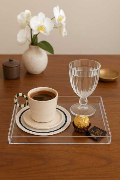 Calke Coffee Presentation Tray Transparent Plexi Crystal 2 Units