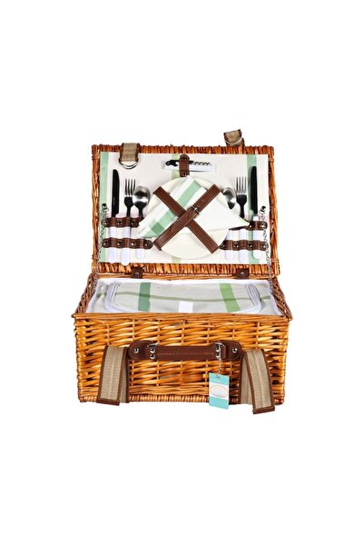 hectarul Picnic Basket for 2 People with Wicker and Accessories