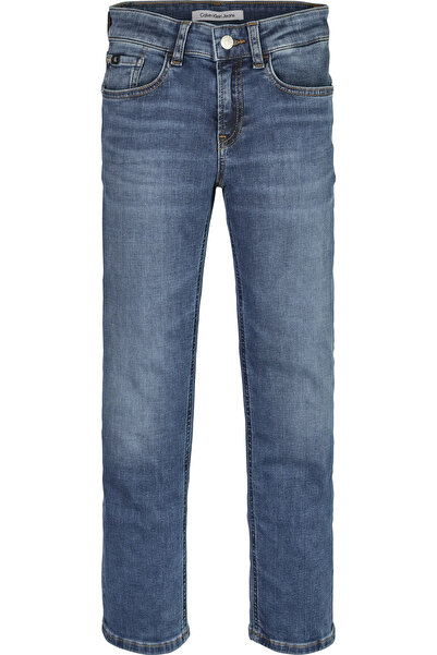 Calvin Klein REG STRAIGHT ESS MID Erkek Mavi Kot Pantolon