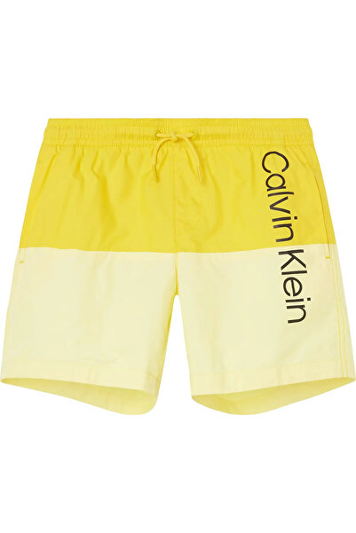 Calvin Klein MEDIUM DRAWSTRING Erkek Sarı Deniz Şortu
