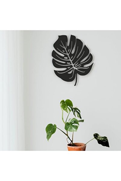 Slasa Metal Wall Art Monstera Panel by - Size M 24.5 x 27.5 cm