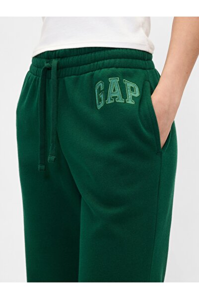 GAP Kadın Yeşil Logo Bootcut Fleece Eşofman Altı