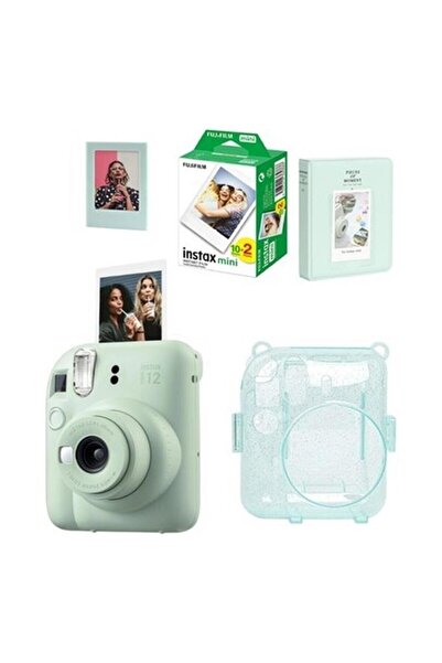 Cetking Instax Mini 12 Fotoğraf MAKINESI-20LI Film-Simli Pleksi KILIF-64LÜ Al...