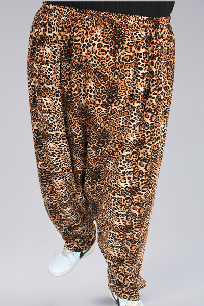 BNZ TEKSTİL Viscose Fabric Women's Shalwar with Leopard Print