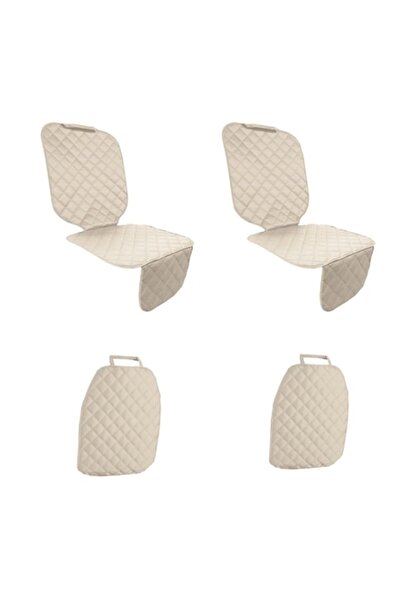 Metru Patrat Set 4 protectii auto, matlasate, universale, crem, lavabile, impermeabile, doua scoica bebe si doua