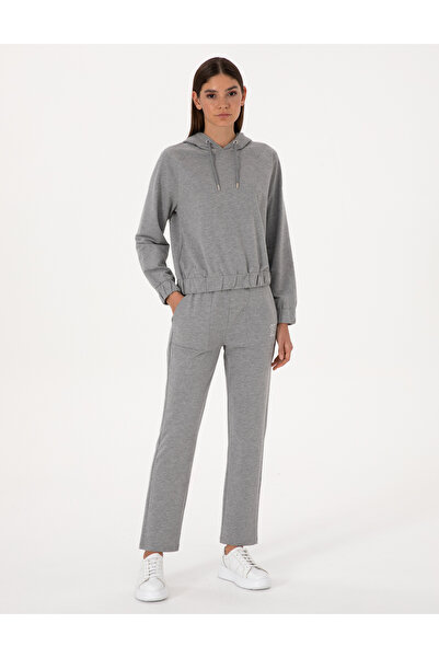 Pierre Cardin Gray Melange Cargo Fit Sweatpants 50312233-Vr086