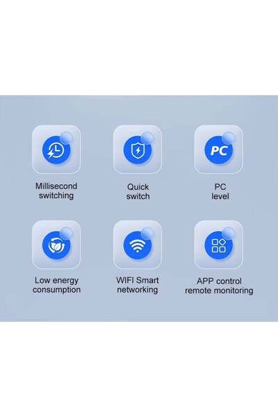 FUSIONTECHX Smart ATS WiFi Automatic Switch, 2P 100A, 230V, with Timer, DIN Rail Mounting