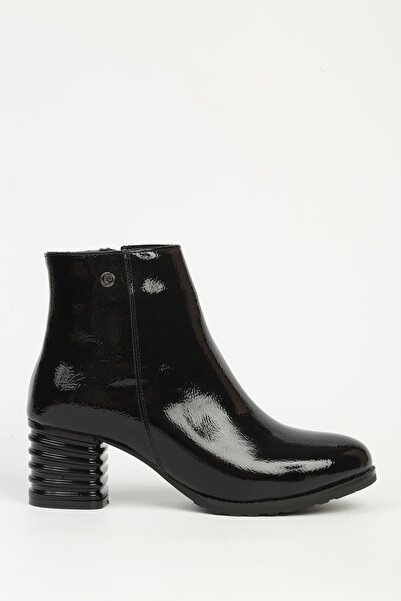 Pierre Cardin Black Women's Zippered Ankle Boots Pc-55158