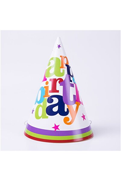 Flippy Set of 6 Happy Birthday Party Hats, Flippy, 19x15 cm, Multicolor
