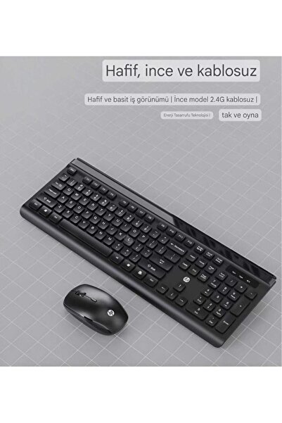 HP Cs500 Kablosuz Klavye Mouse Set Kombo İngilizce Q