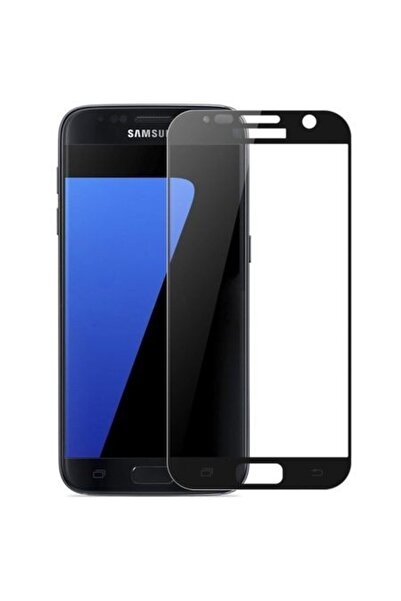 Samsung Galaxy S7 Full Glue Tempered Glass Screen Protector - Black