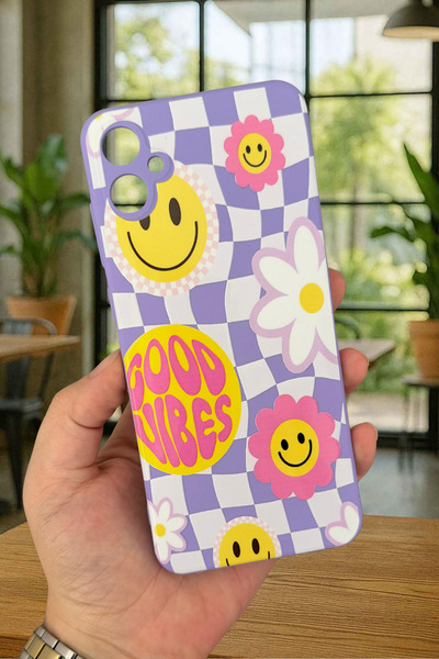 Vip Case Samsung Galaxy A05 Uyumlu GOOD VİBES Silikon Darbe Emici Klasik Koru...