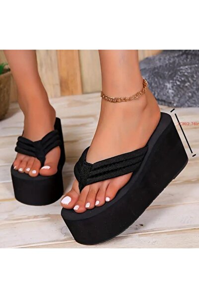 Deniz Terlik Dolgu Kadın Plaj Parmak Arası Terlik