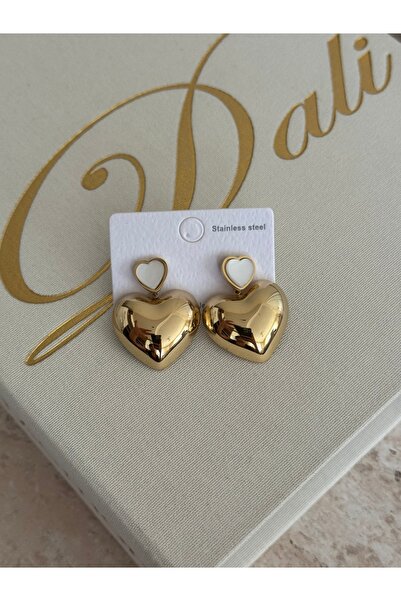LUXSTONE Big Heart Gold Earrings